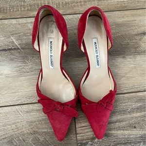 Vintage Manolo Blahnik Velvet Kitten Heels